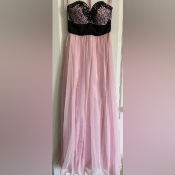🌟BNWT🌟 🩷pink+black size 6 ball gown🩷 🪩Y2K style PROM DRESS🪩 - Picture 2 of 6